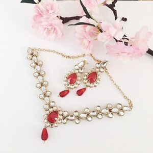 Bollywood Indian Kundan Jewelry Set